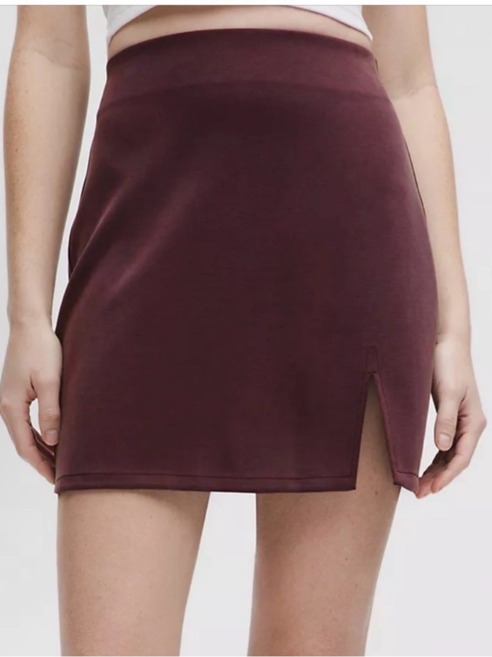 Lululemon Athletica Softstreme High-Rise Mini Skirt in Midnight Plum